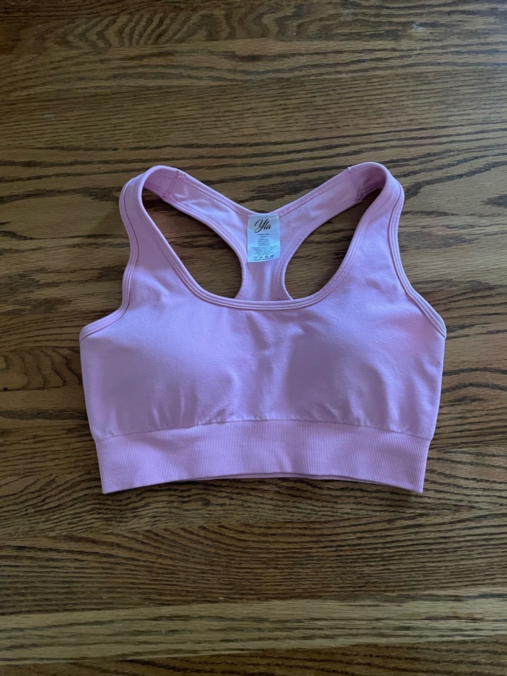 Youngla Pink Racerback Sports Bra